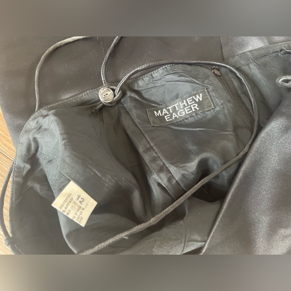 Vintage 1990's style Matthew Eager black gown size 12 - Picture 7 of 9